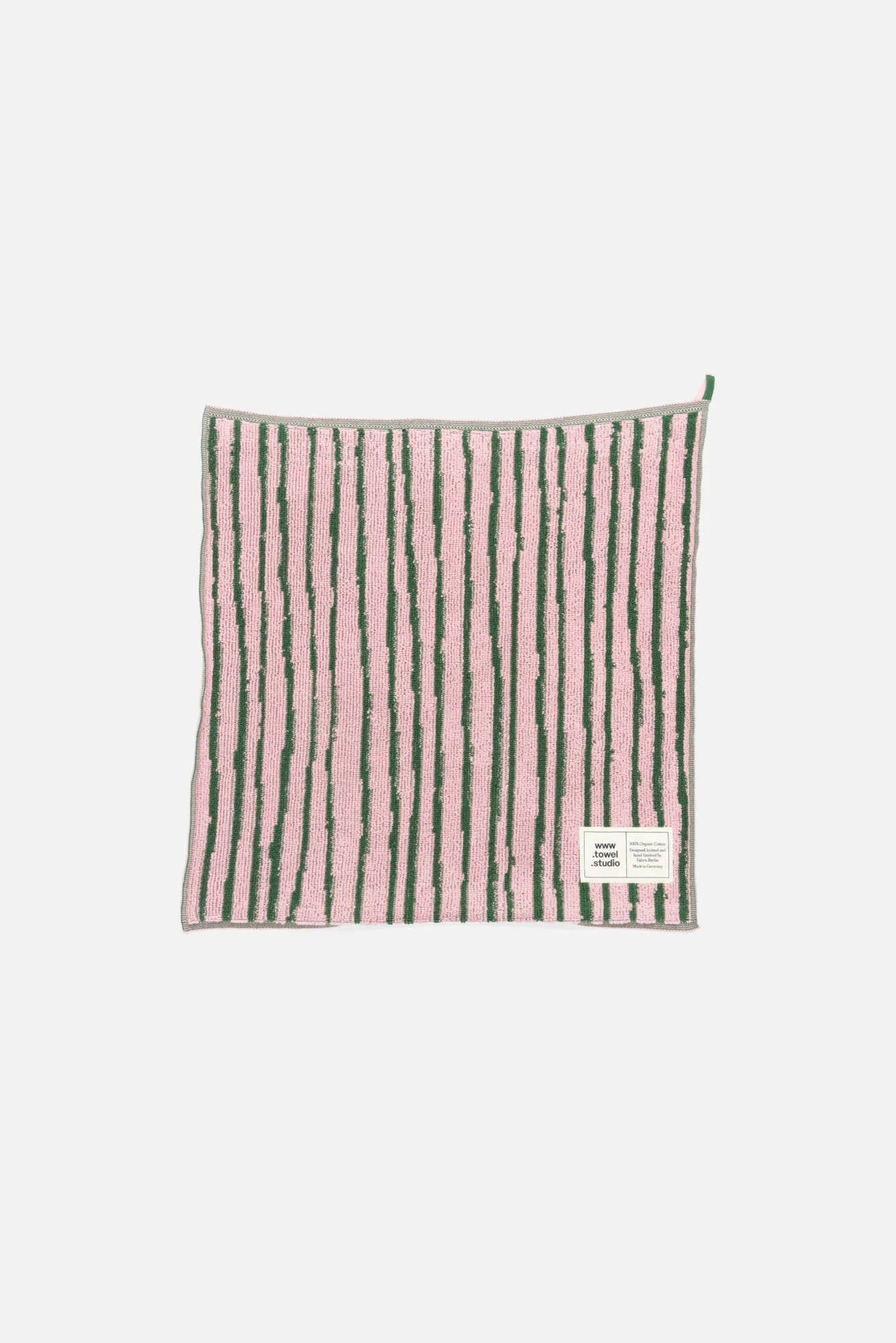 Stripe Gästehandtuch - pink & green