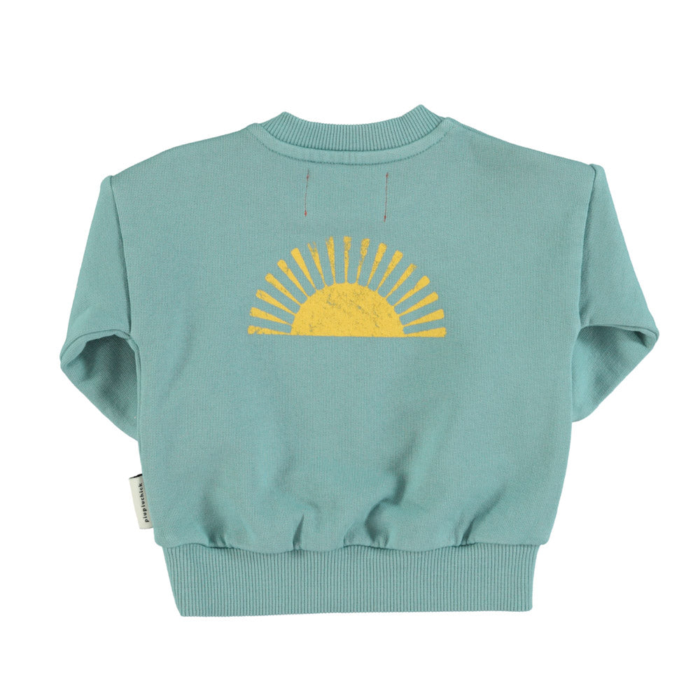 sweatshirt | green w/ "burning sand" print - BABY