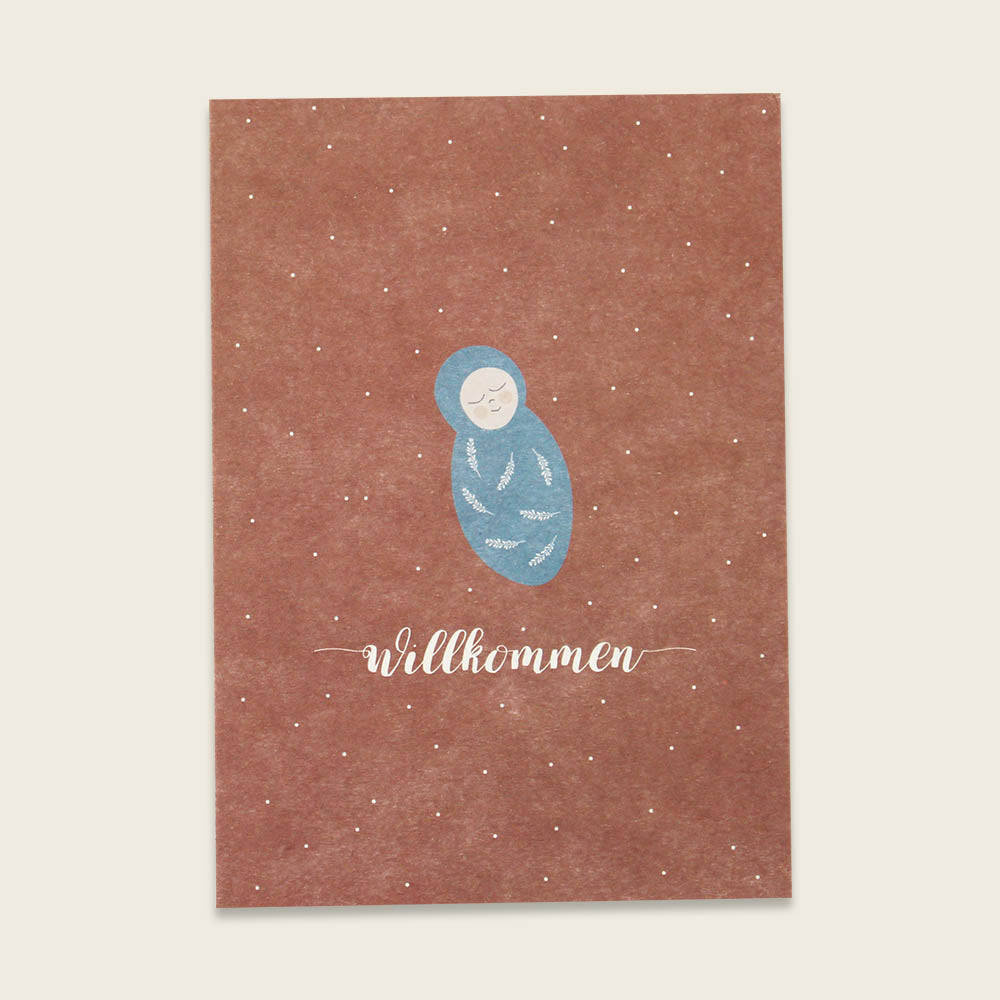 Postkarte - BABY willkommen