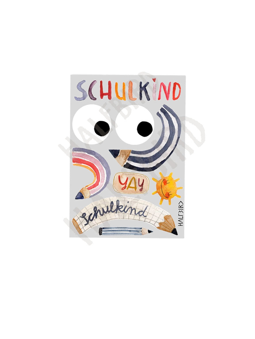 Halfbird - SET Reflektierende Aufkleber "Pocket Edition Schulkind"