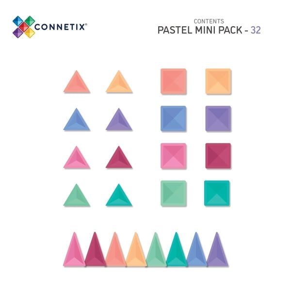 Connetix Magnetbausteine - Pastell Mini Pack 32 Teile