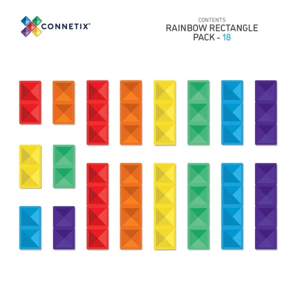 Connetix Magnetbausteine - Rainbow Rectangle Pack 18 Teile