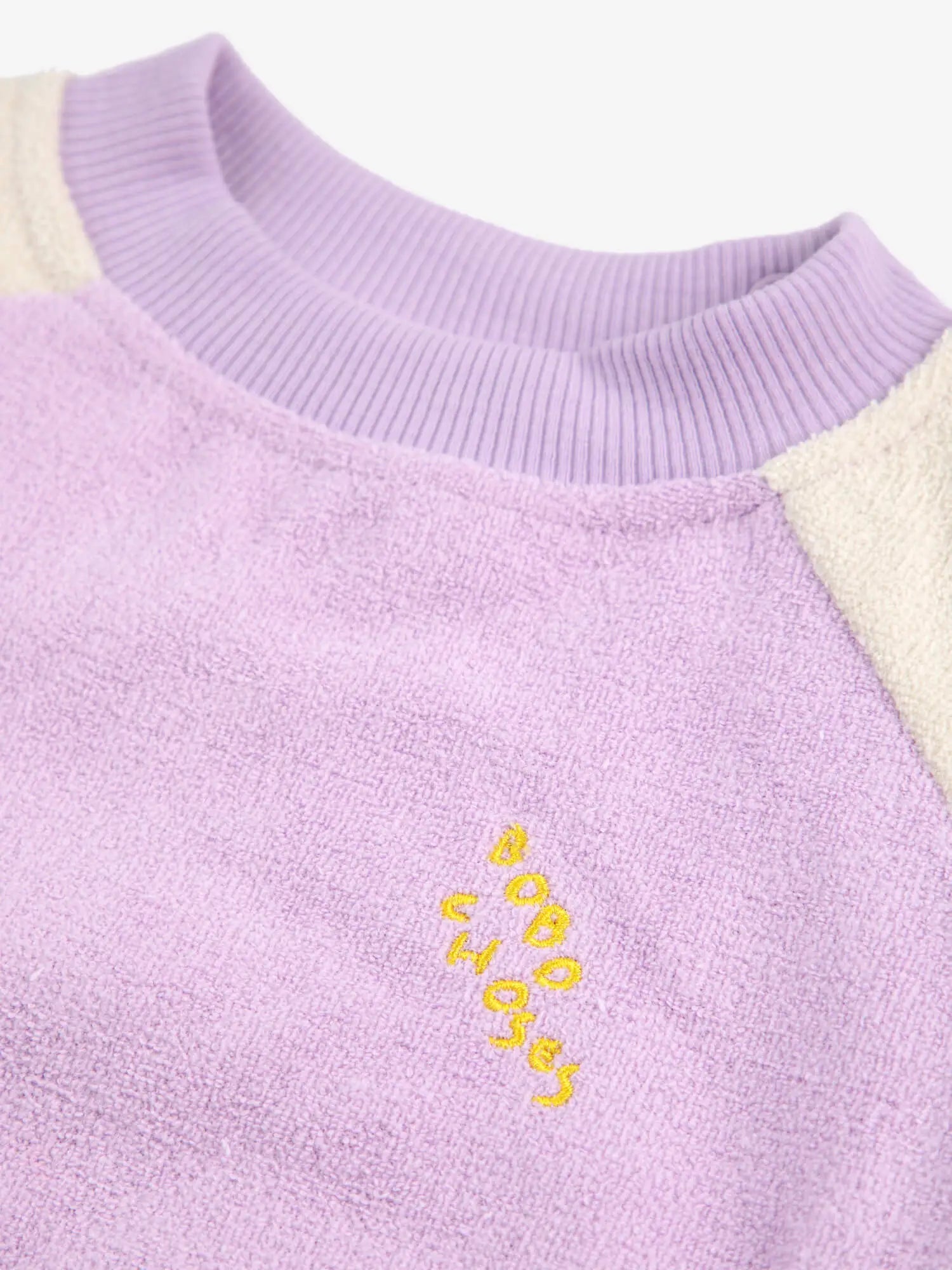 Bobo Choses Baby - Lila Color Block terry cloth sweatshirt 9 Monate