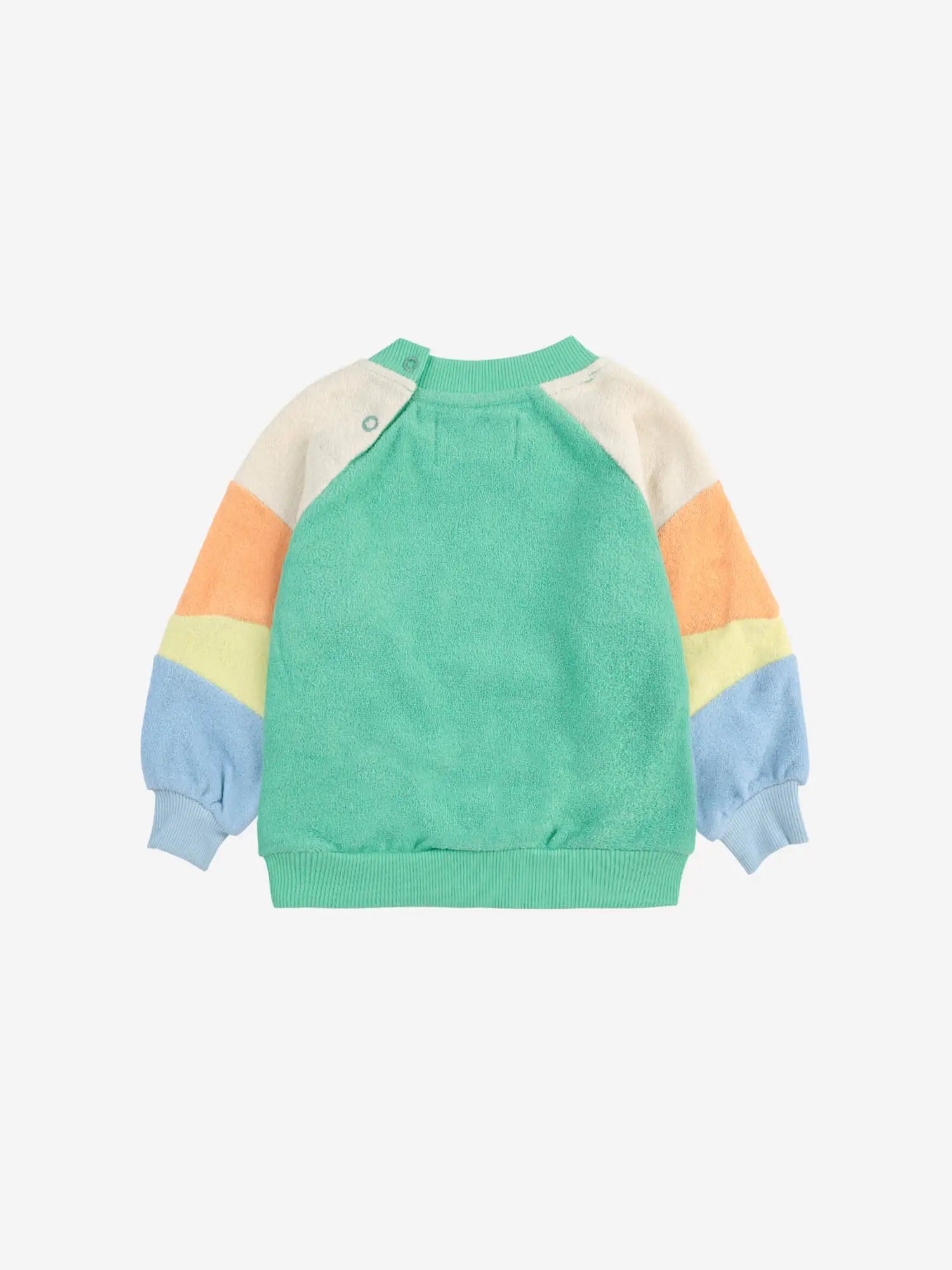 Bobo Choses Baby - Green Color Block terry cloth sweatshirt