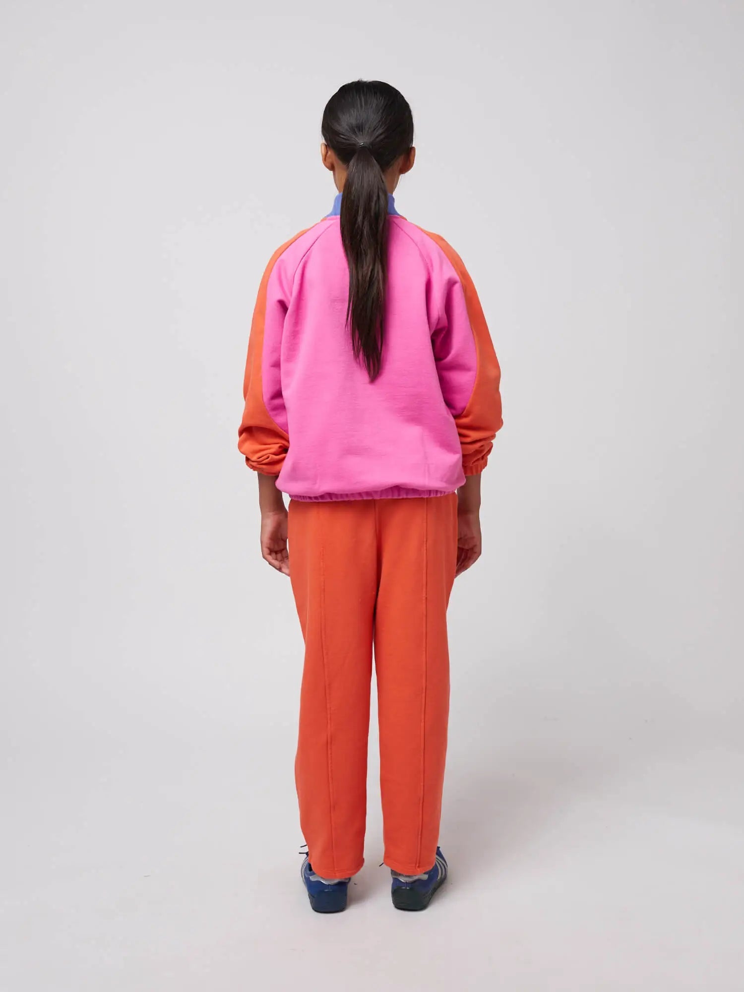 Bobo Choses Sweatshirt -  Smiling color block 1/4 zipped