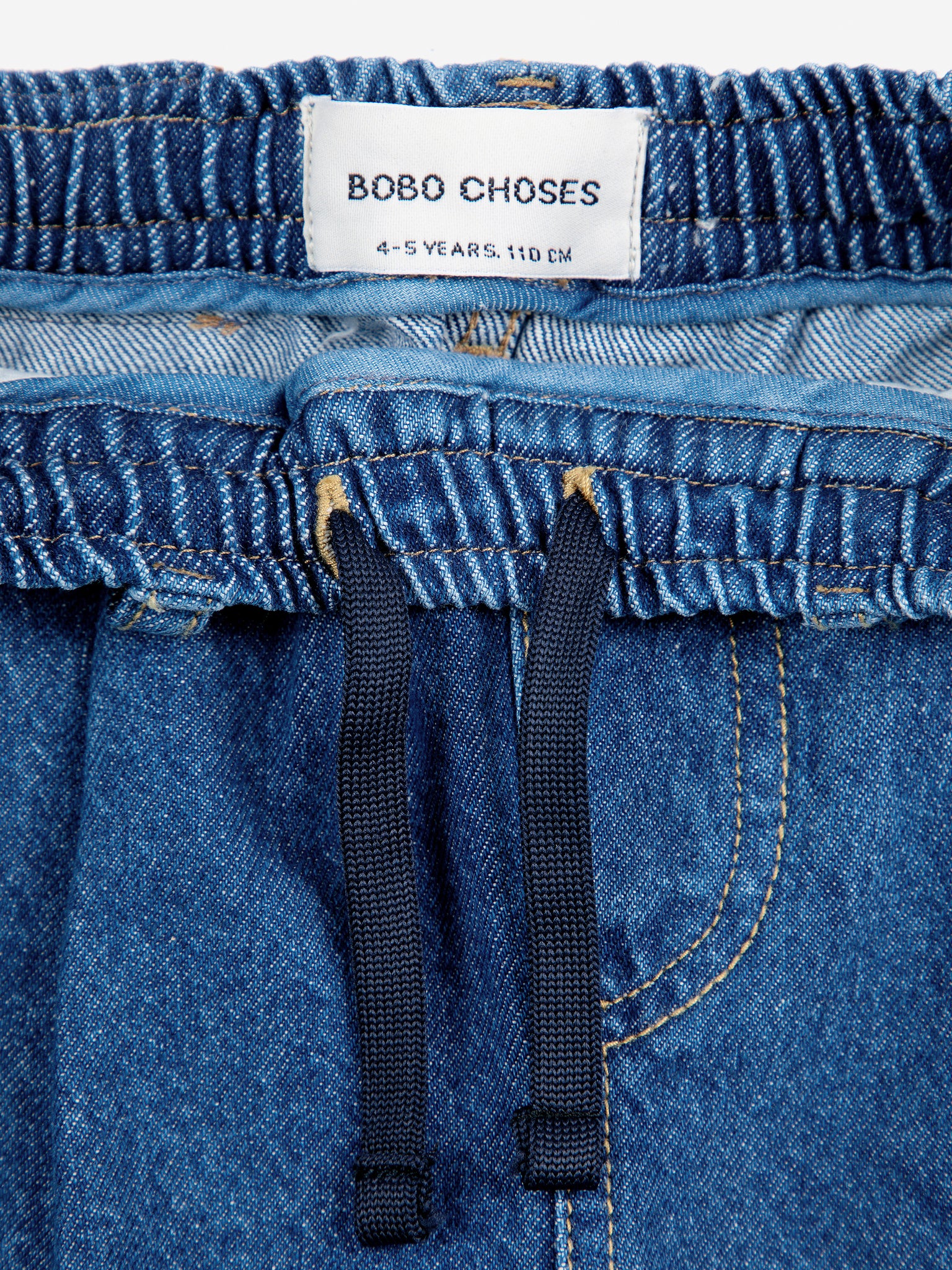 Bobo Choses - funny face denim jogger pants