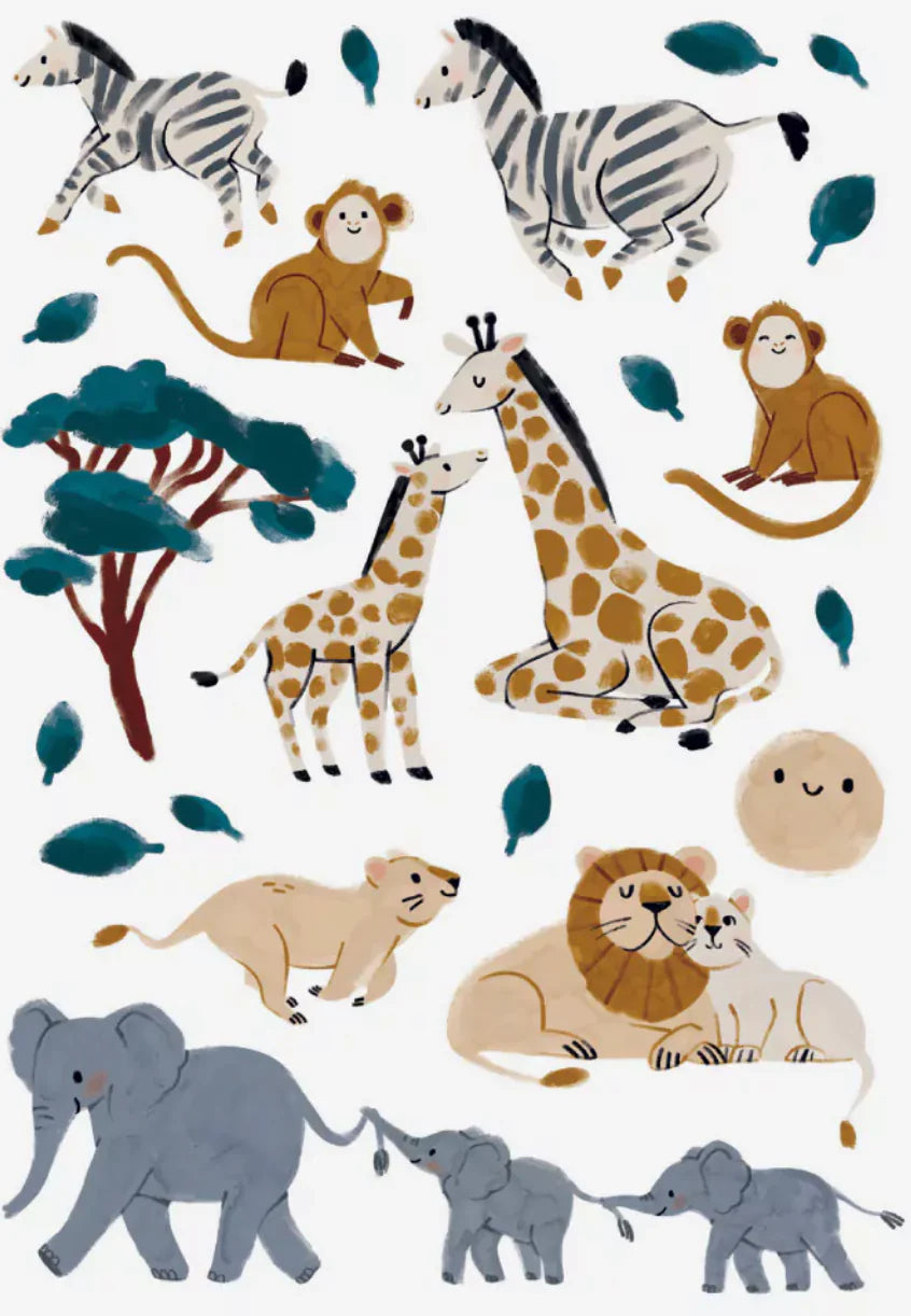 Vegane Kindertattoos - „Safari“