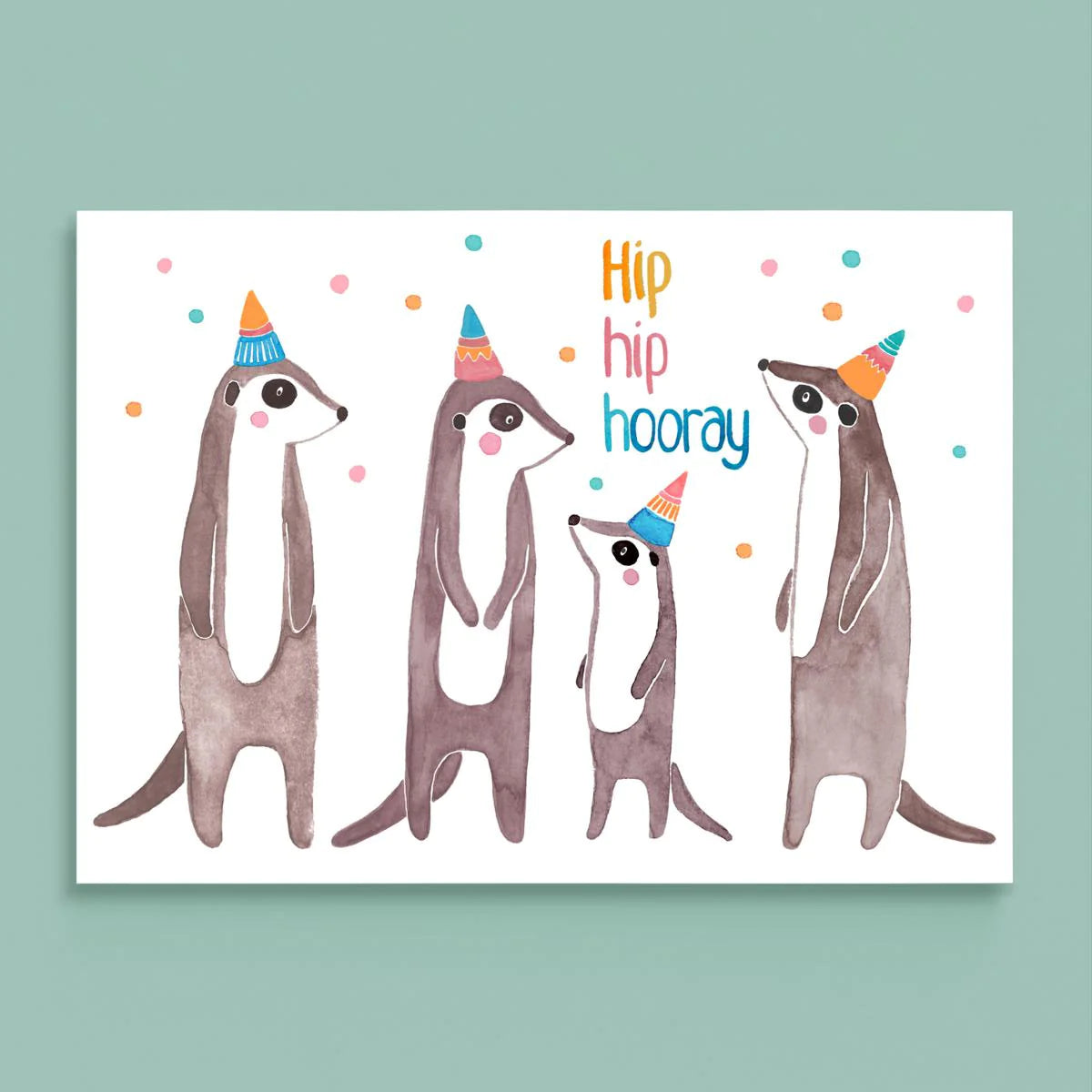 Postkarte - Hip Hip Hooray