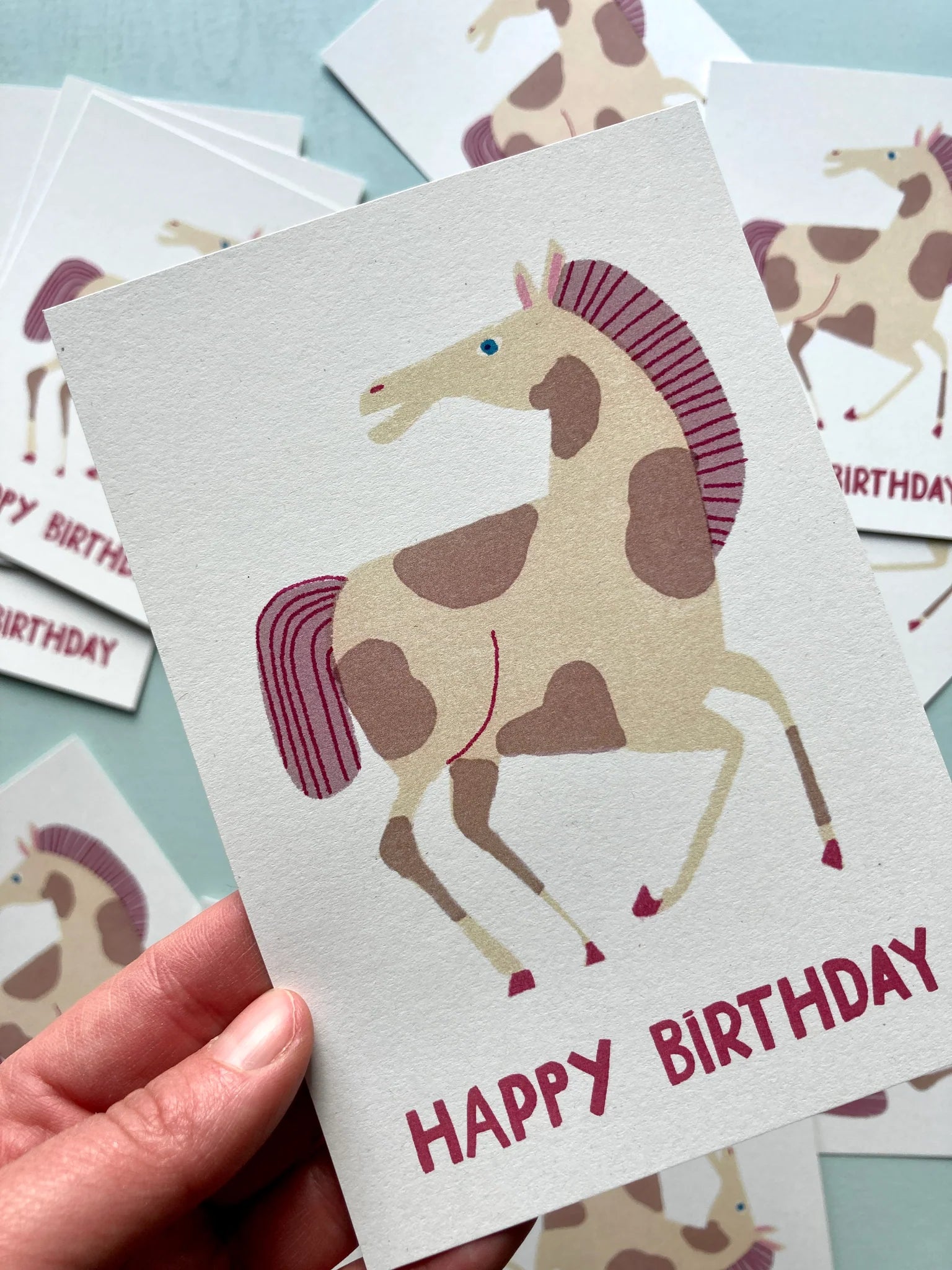 Postkarte - Pony Geburtstag