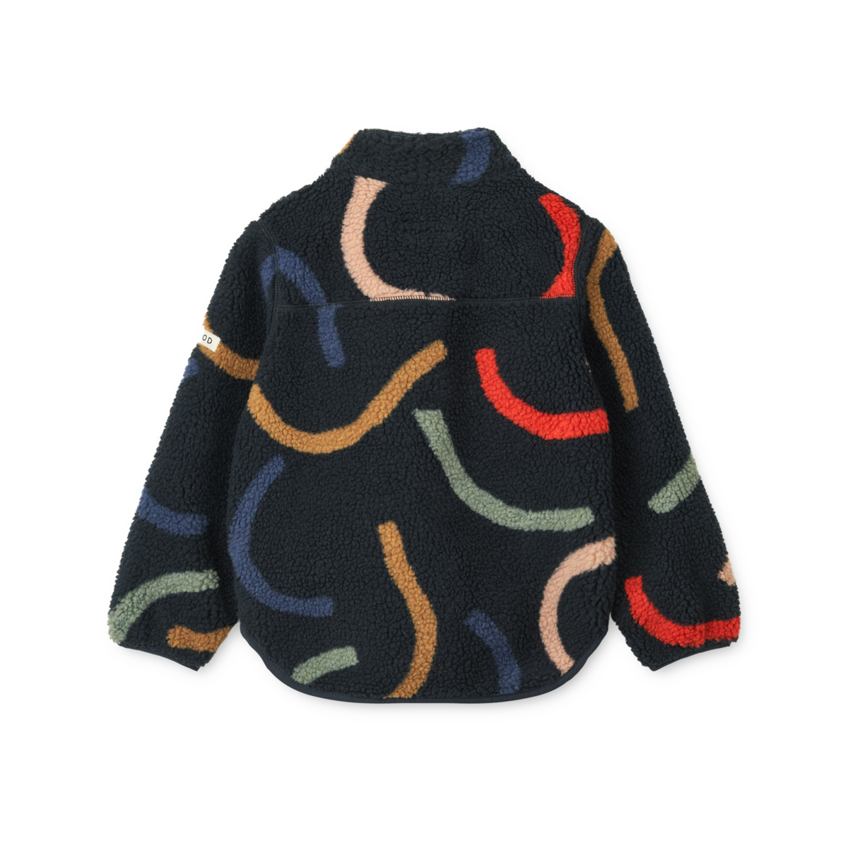 Nolan Fleecejacke - graphic swirls / classic navy