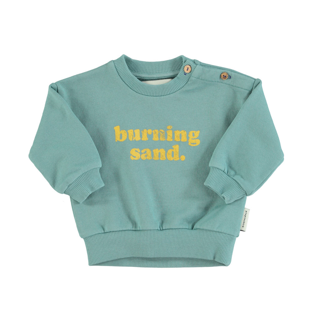 sweatshirt | green w/ "burning sand" print - BABY