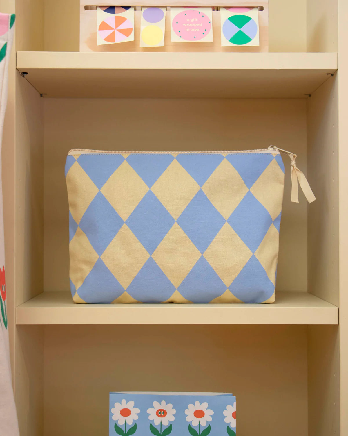 Tasche aus Baumwolle - Vanille & Eisblau
