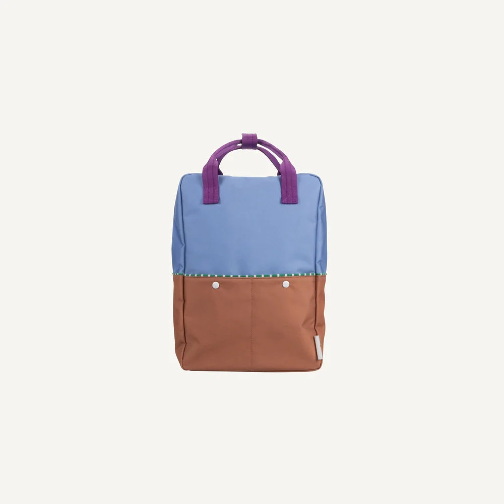 Großer Rucksack - badminton blue + leather ball