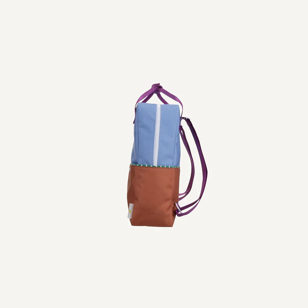 Großer Rucksack - badminton blue + leather ball