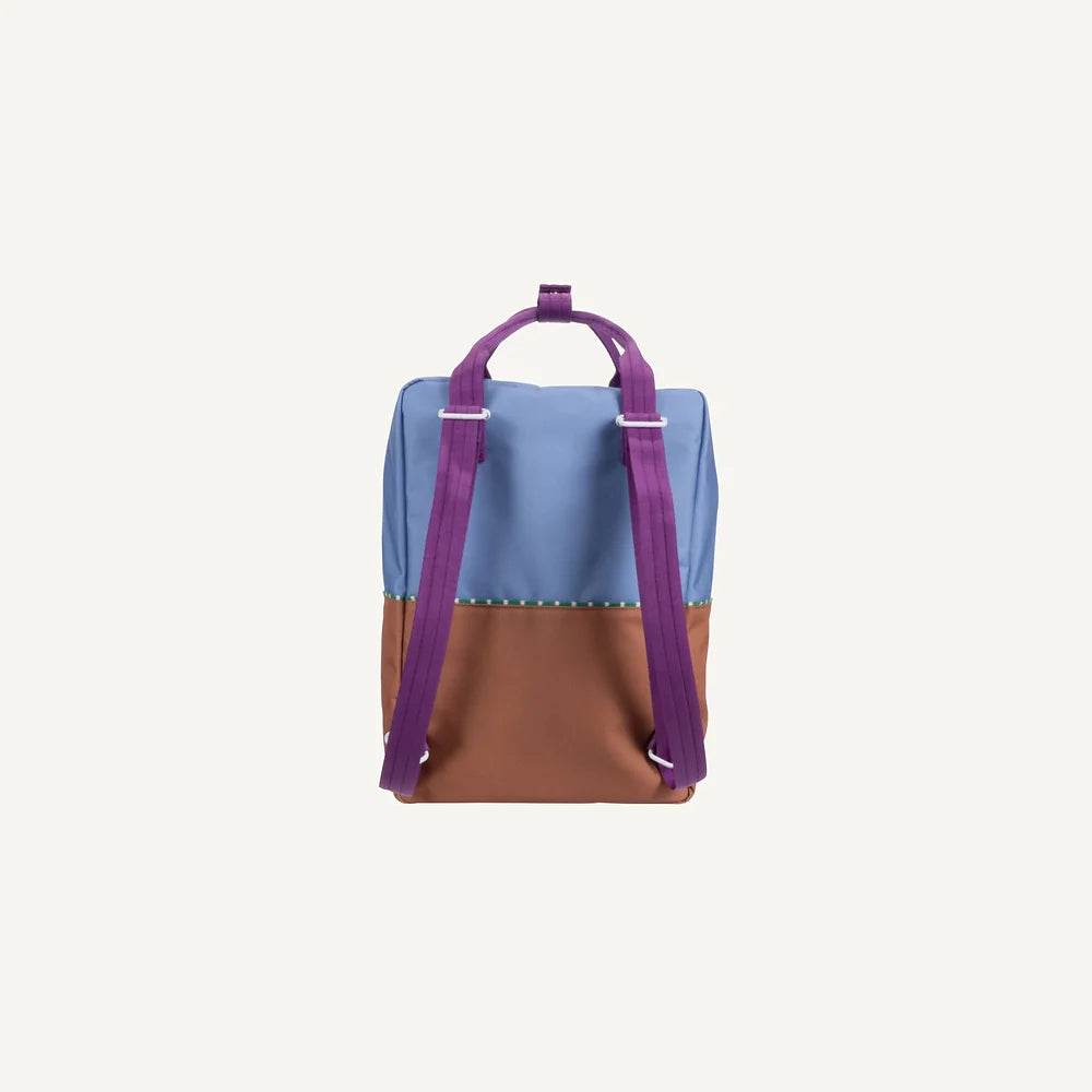 Großer Rucksack - badminton blue + leather ball