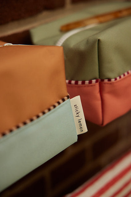 Sticky Lemon Toiletry Bag - jane beige + zissou blue