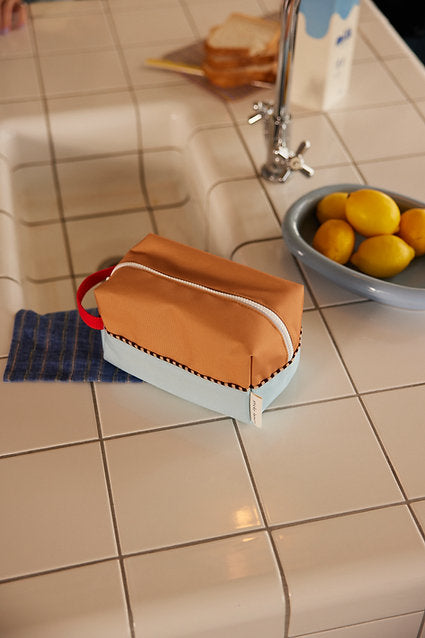 Sticky Lemon Toiletry Bag - jane beige + zissou blue